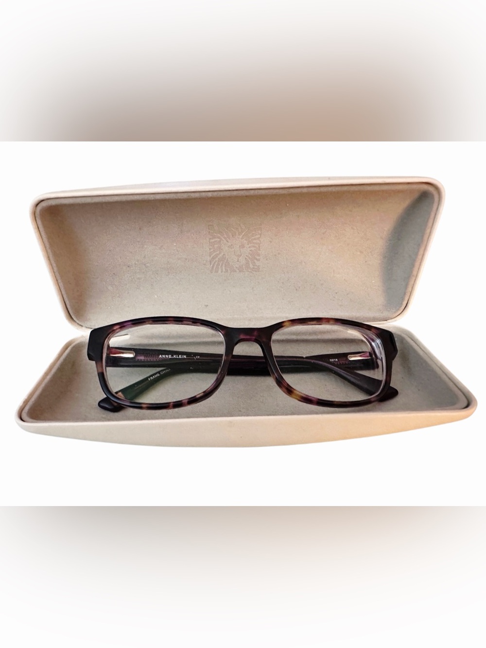 Anne Klein AK5032 Plum Tortoise Eyeglass Frames 50-17-130 w/ Case